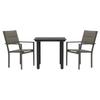 VidaXL Ensemble à manger de jardin 3 pcs noir textilène et acier 3200742