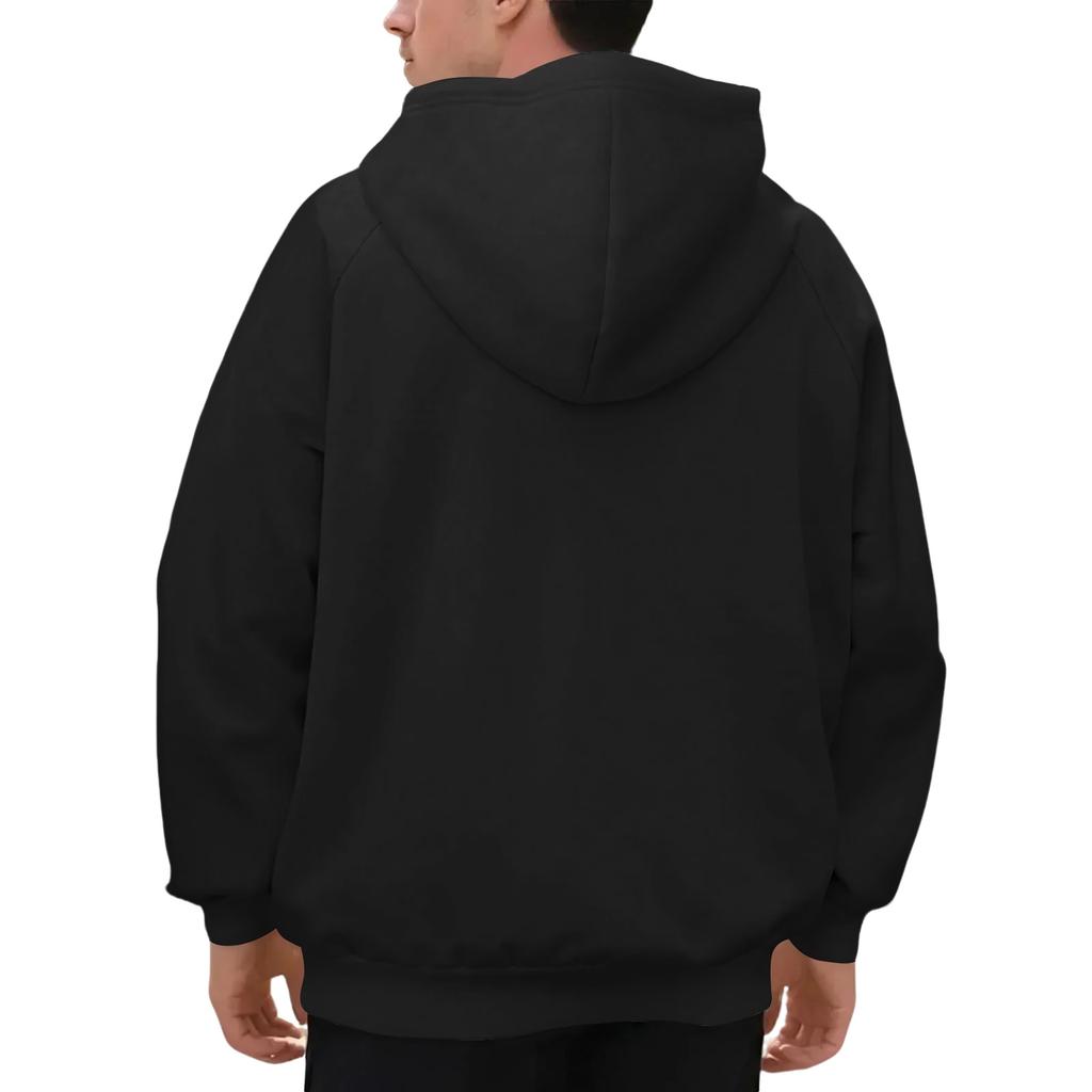 Men's Raglan Long Sleeve Hooded Sweatshirt