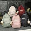 Student Class Computer Bag Women Large Capacity Travel Backpack Men Letter Backpack