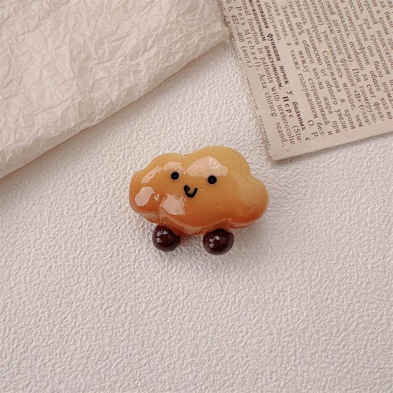 Baby Girls Cute Simulation Food Hairclip Kids Resin Croissants Waffles Cookies Hairpin For Children Accessory