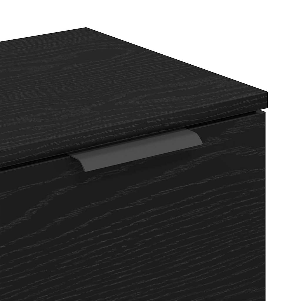 Sideboard in Black Oak Look 60 x 30 x 70 cm Particle Board