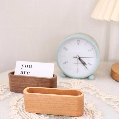 Supplies Desktop Storage Wooden Business Card Holders Cards Stander Cards Holder Card Organizer