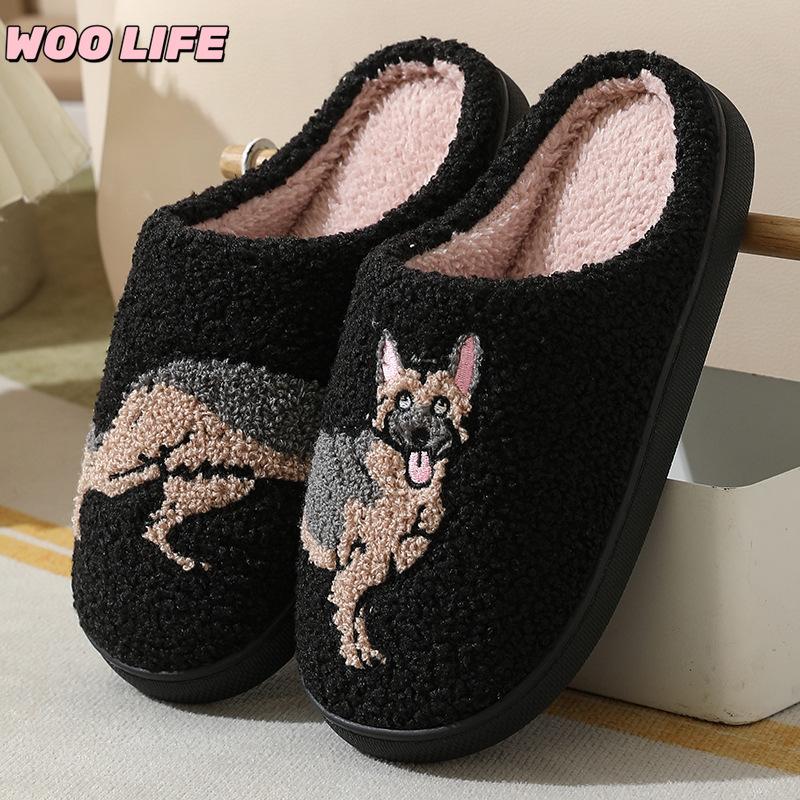 New Autumn and Winter Men's and Women's Cute Cartoon Cotton Slippers Home Indoor Non-slip Cotton Slippers