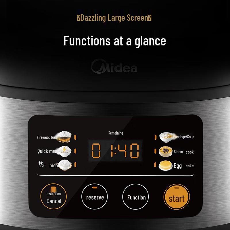 Midea 3L Smart Multi-Function Pressure Rice Cooker CN Plug (adapter Included)