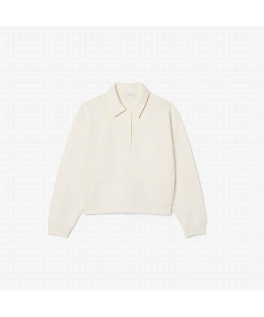 LACOSTE Women'S Signature Embossed Logo Polo Sweatshirt Sf0351-55N Xfj