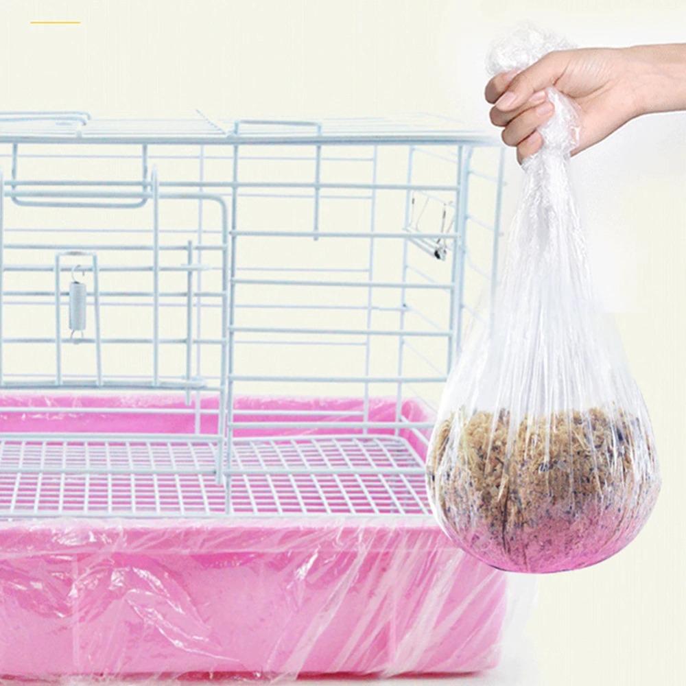 10pcs Elastic Pet Tray Cover Transparent Bird Cage Tray Durable Rabbit Cage Tray Mat  for Dog Cat
