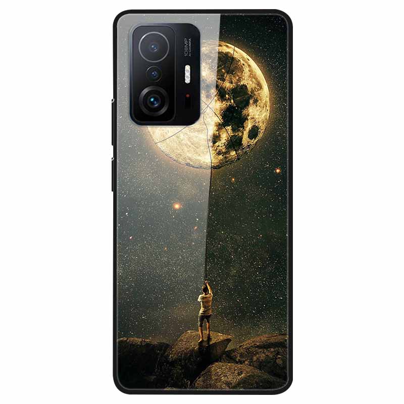 Luxury Case for Xiaomi Mi 11T Pro Cover Tempered Glass Cover for Xiaomi 11T 11 T Pro Phone Case for Xiaomi 11TPro Fundas 2021