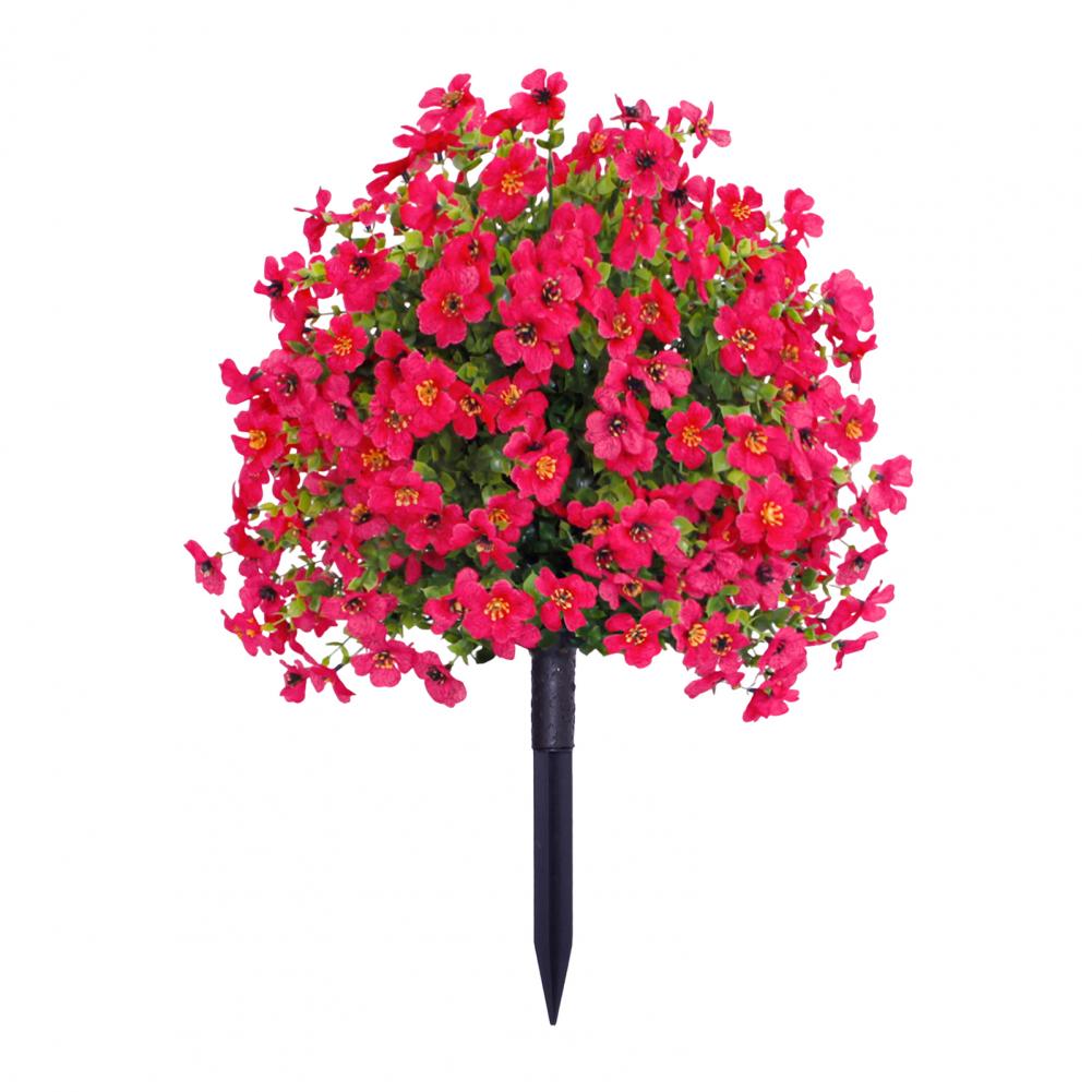 Künstliche Veilchenblumen mit Stab – UV-beständige Kunstblüten für Garten, Terrasse, Hochzeits- und Partydekoration