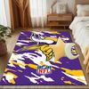 Vikings Team Spirit Rug Game Carpet, Floor Mat for Bedroom Living Room Entryway Rug, Home Decor Idea Gift for Christmas Birthday