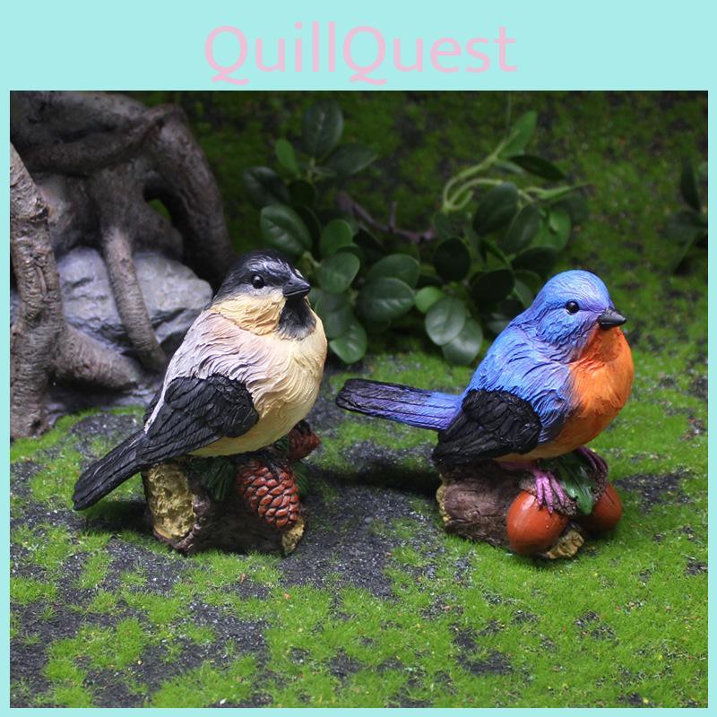 Model Bird Resin With Pinecone And Acorn For Memorial And Festive Gift Giving