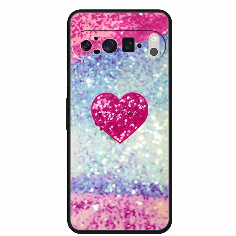 For Google Pixel 9 Pro XL Cellphone Case Luxury Protector Soft Silicone Cover for Google Pixel 9Pro XL Marble Soft Black Funda