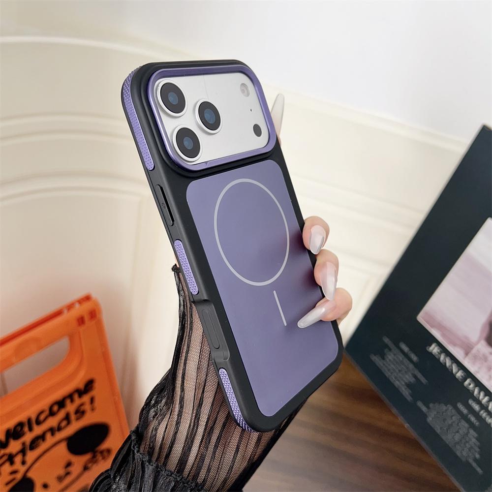 Bicolor Matte Frosted Magnetic  Phone Case for iPhone 17 Pro Max Air 16 15 14 Plus 13 12 11 For Magsafe Protective Cover