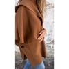 New Women's Fall Winter Lapel One-piece Poncho Coat