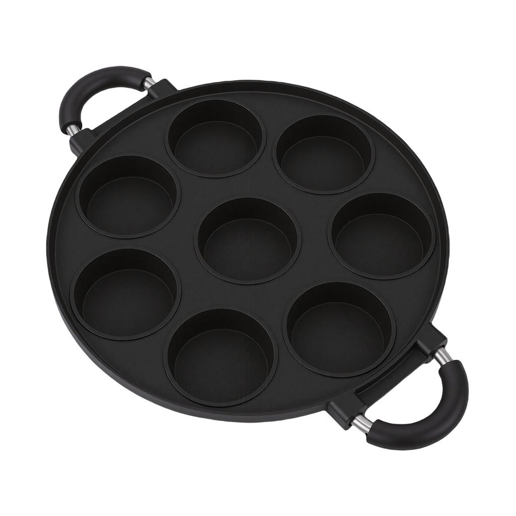 Egg Frying Pan 8 Hole Design Multifunctional Non Stick Egg Pancake Steak Pan for Travel Camping