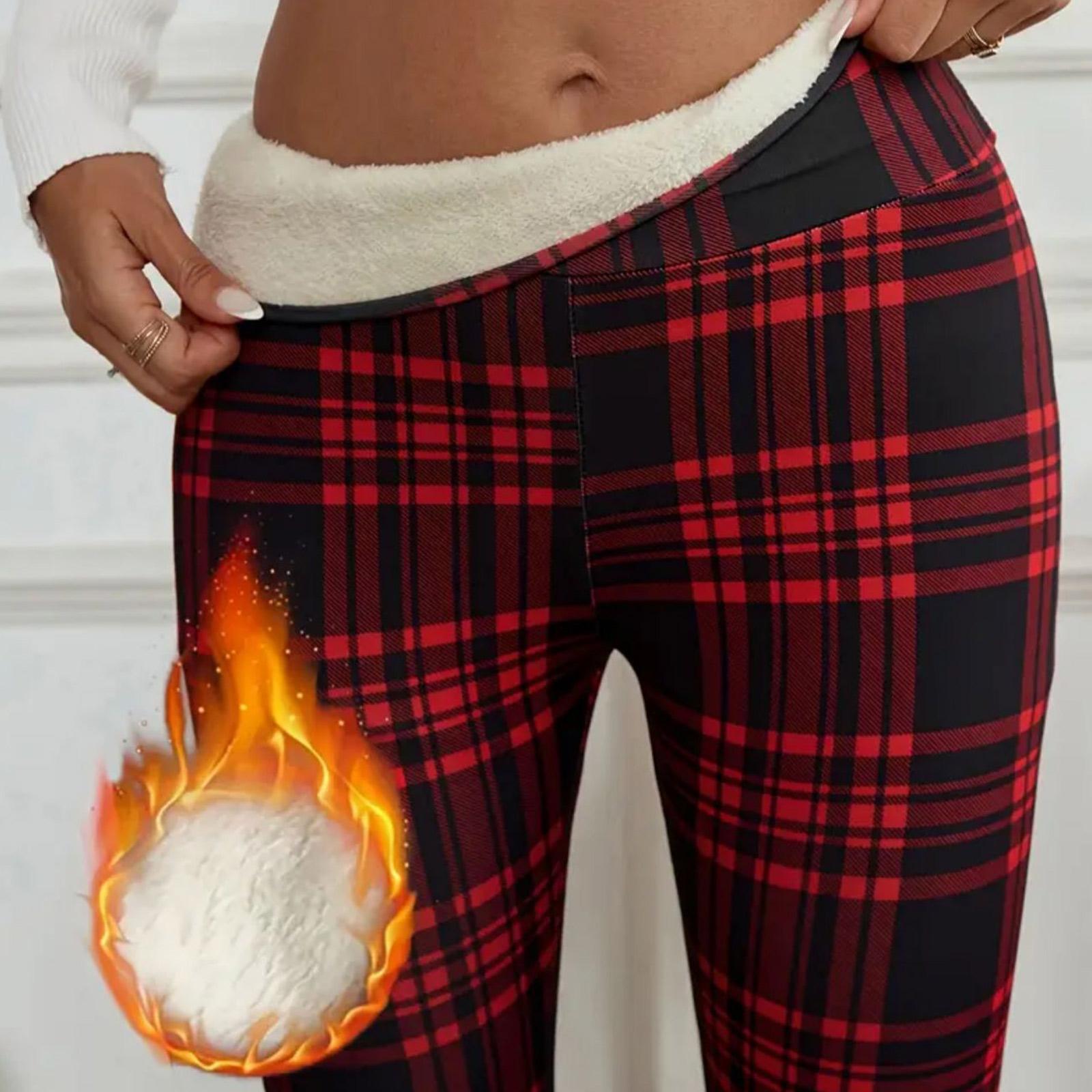 

Женские термолеггинсы в рубчик с флисовой подкладкой, с высокой талией, утягивающим дизайном и карманами, моделирующие леггинсы для подтянутых ягодиц M красный