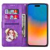 For iPhone 16 Pro Stand Case Glitter Phone Leather Cover Zipper Pocket