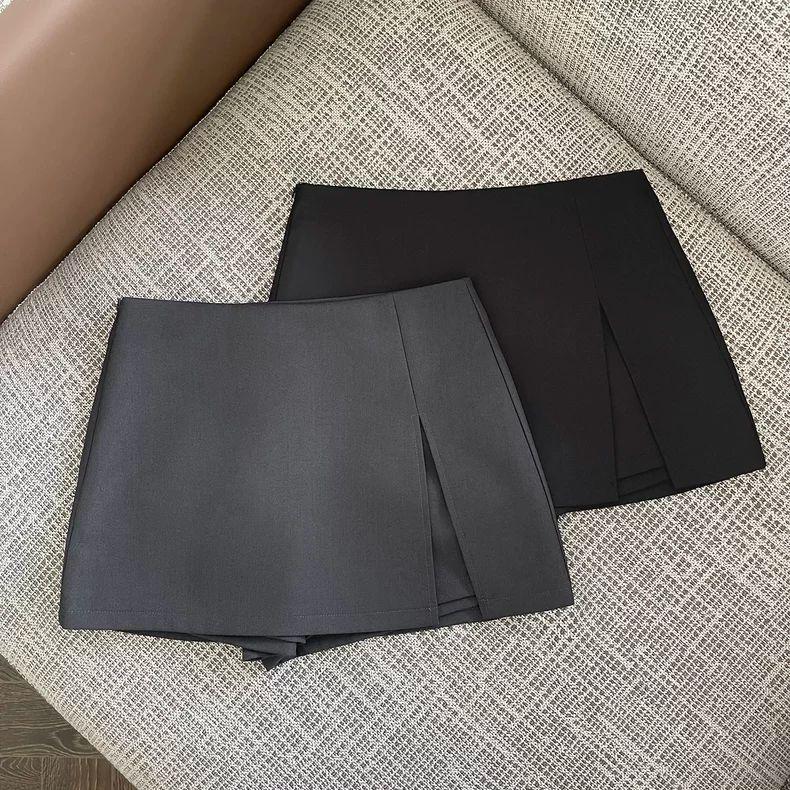 2025 Women's High-Waisted Slit A-Line Suit Skirt - Slim, Hip-Hugging, Anti-Exposure Design
