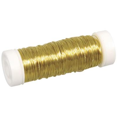 Fil bijoux pour crocheter, 0,30 mm bobine 50 m, or