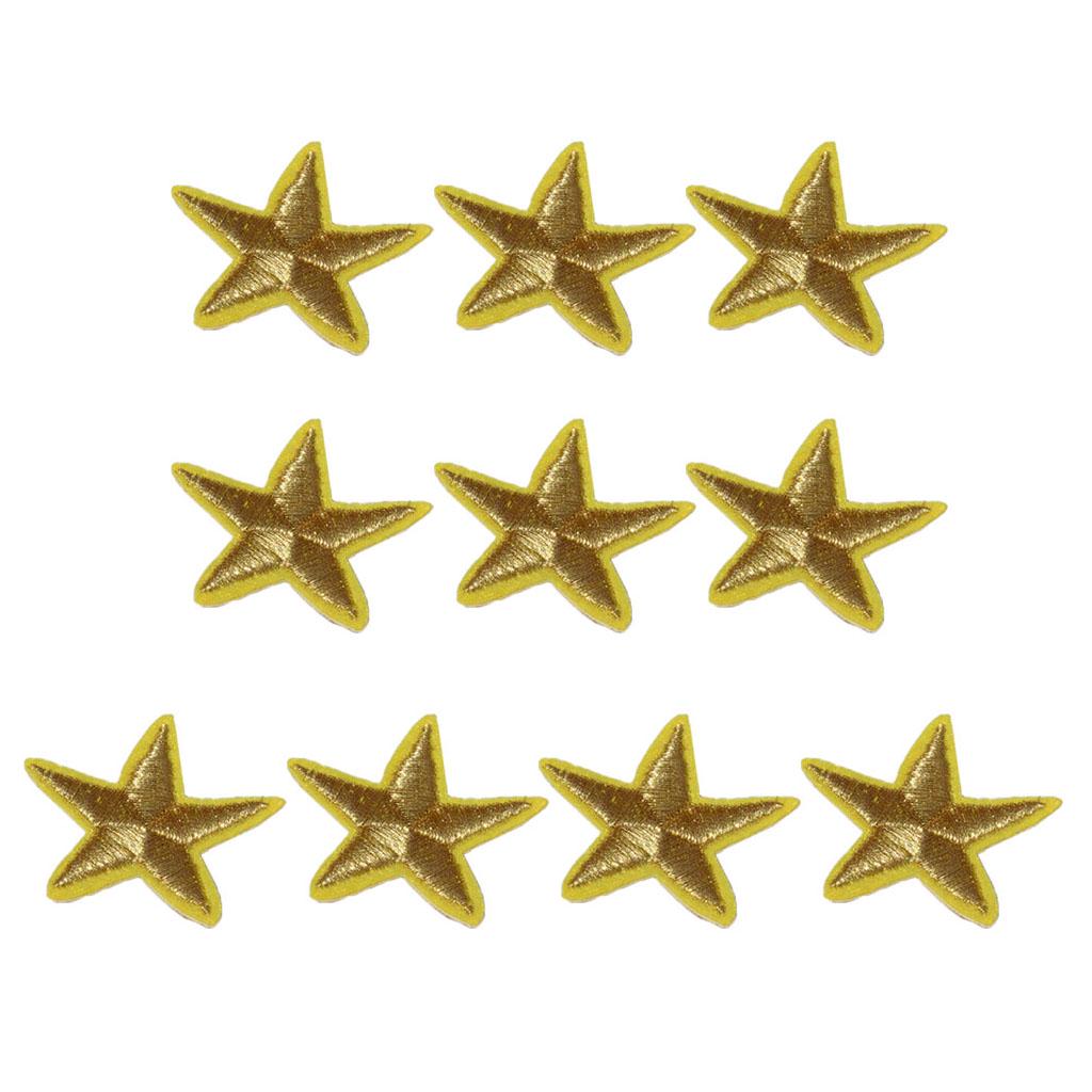 10Pcs Stars Patches Star Applique Embroidered Iron On Sew On Badge Clothes DIY 10Pcs Stars Patches Star Applique Embroidered Iron On Sew On Badge Clothes DIY