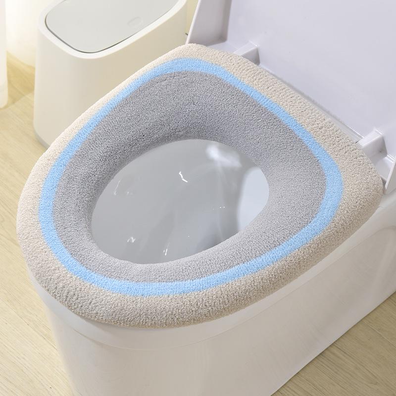 Warm All-Season XL Knit Toilet Seat Cover - Thick, Washable & Universal Fit
