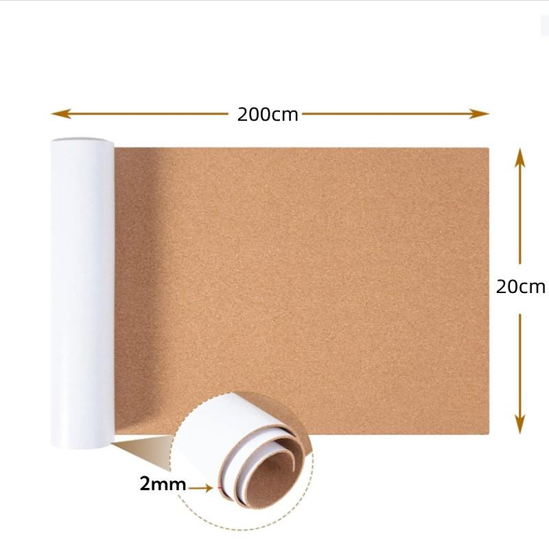 1Roll Self-Adhesive Cork Board Roll Cork Sheet Roll Wall Decorations DIY Crafts Party Wall Furnitures Decor Multiple Sizes