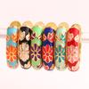 Vintage Enamel Flower Chunky Hoop Earrings For Women Retro Metal Geometric Circle Small Statement Earrings Party Jewelry Gift