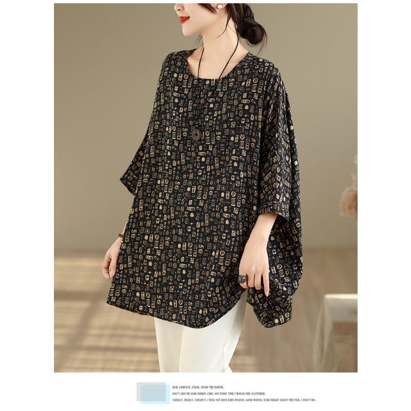 DIMANAF Plus Size New T-Shirt Women Loose Casual O-Neck Lady Tops Tees Shirts Print Oversize Summer 2026