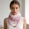 1Pc Scarf Versatile 65CM Fashion Magnetic Clasp Gift Neck Scarf Sweet Printed Chiffon