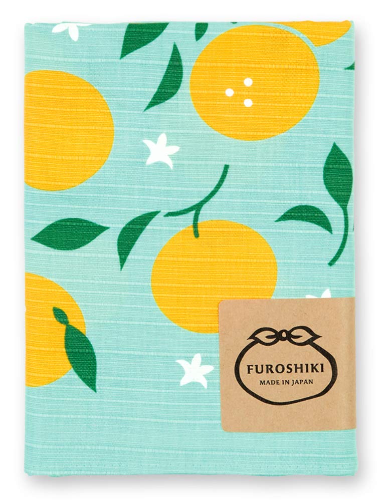 Miyamoto Furoshiki Large 70 x 70 Yuzu 6568 Japanese-made (wrapping cloth), "Okami-san's Furoshiki," cm, (citrus fruit) design,