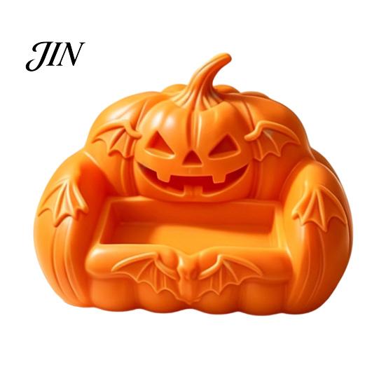 Unique Home Decorations 3D Printed Ghost Pumpkin Sofa Ornaments, Spooky Cute Halloween Desk Decor Tray, Haunted Accessories House Shelf Ornament