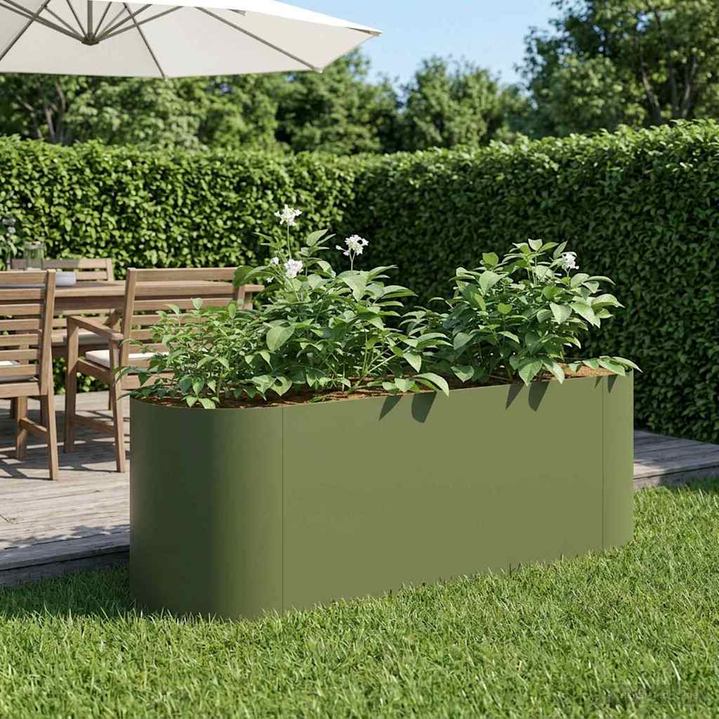 Raised Garden Bed Olive Green 120 X 40 X 40 Cm