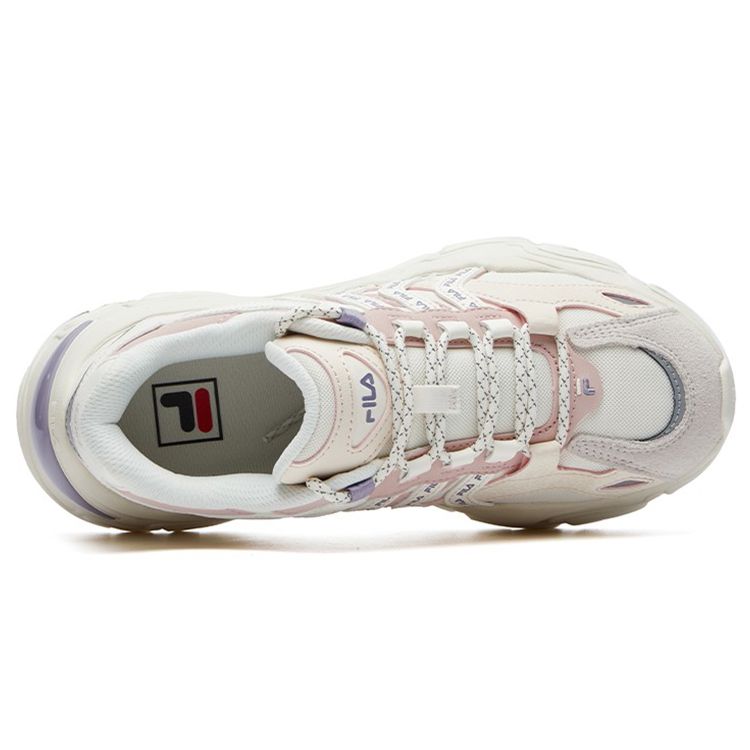 FILA Sofia 2 Fishbone Shoes Comfortable Versatile Casual Shock Absorption Wear Resistant Low Top Dad Shoes Women sneaker Pink White F12W134159FGR