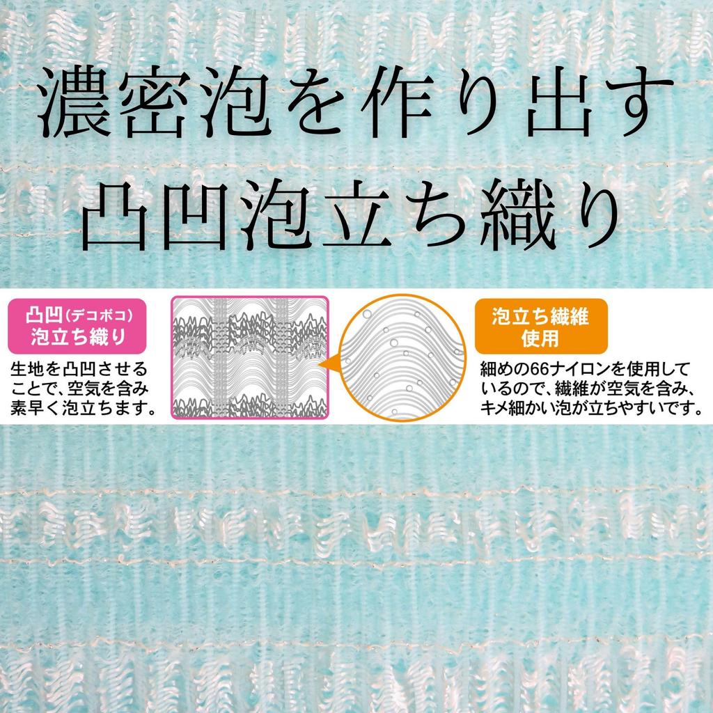 Towa Sangyo Antibacterial Silver Nylon Body Towel, Medium, Blue