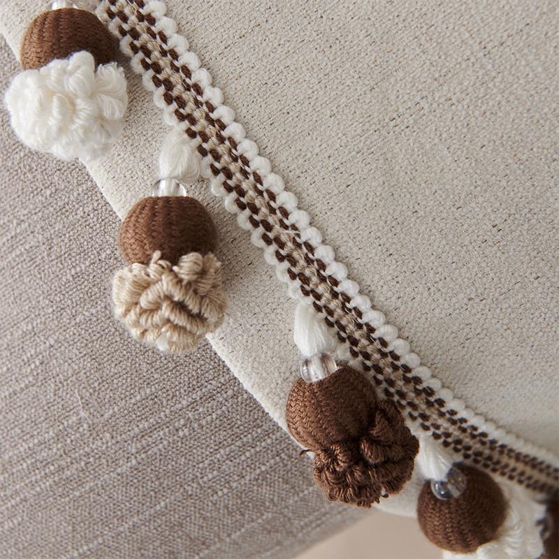 1/2/3M Tassel Fringe Lace Trim Ribbon Sofa Curtain Tablecloth Diy Decorative Pom Pom Ball Fringe Lace Edging Upholstery Crafts
