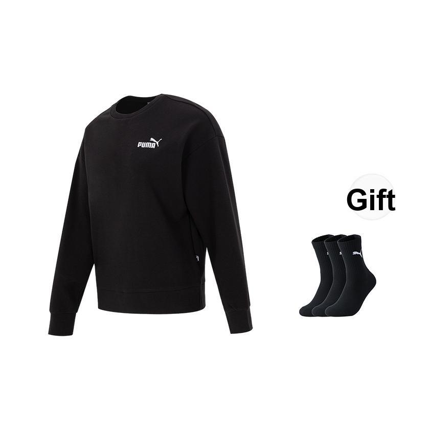 Puma Classics FW23 Brand Logo Printed Casual Pullover Sweatshirt Unisex Sweatshirt Black 678444-01
