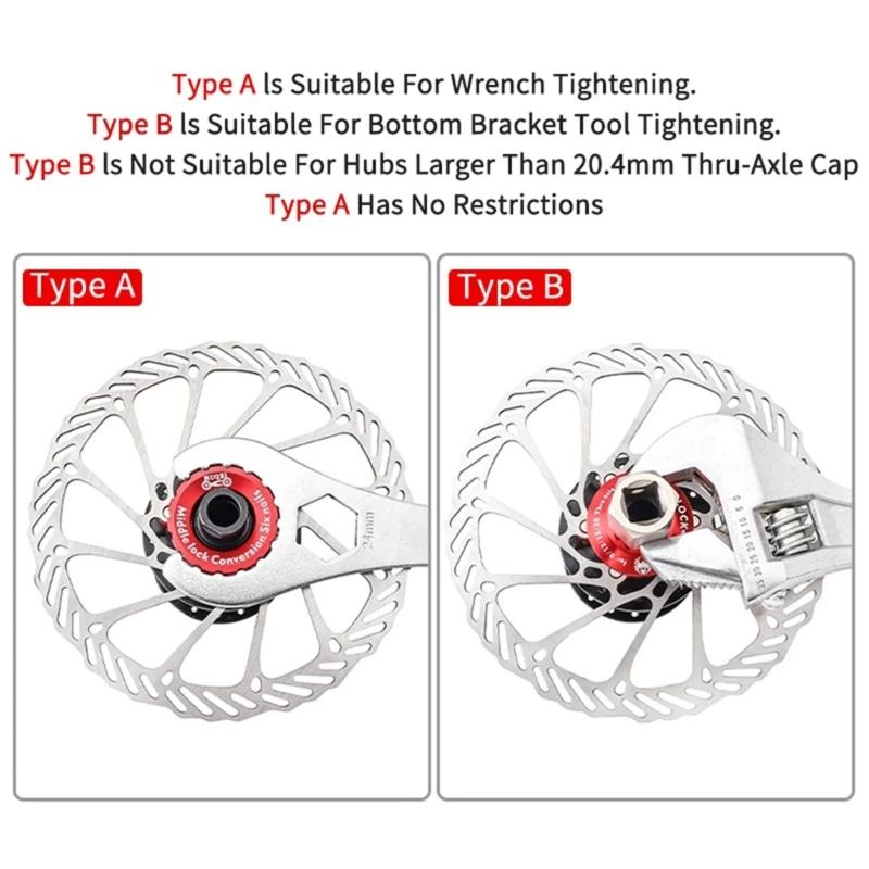 Bike Brake Rotor Disc Center Cover Bike Centerlock Lock Lockring RingsCover Disc Brake Hubs Rotor Lockring 9/12/15/20mm