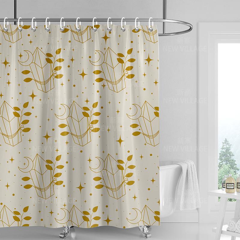 Dekoracja domu zasłony prysznicowe łazienka wodoodporna zasłona materiał Pokój dzienny Nowoczesny Nordycki Nowoczesny prosty wzór geometryczny