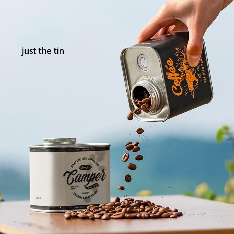 Ins Style Coffee Bean Sealed Canister Outdoor Camping Tin Box For Food Grade Packaging And Storage