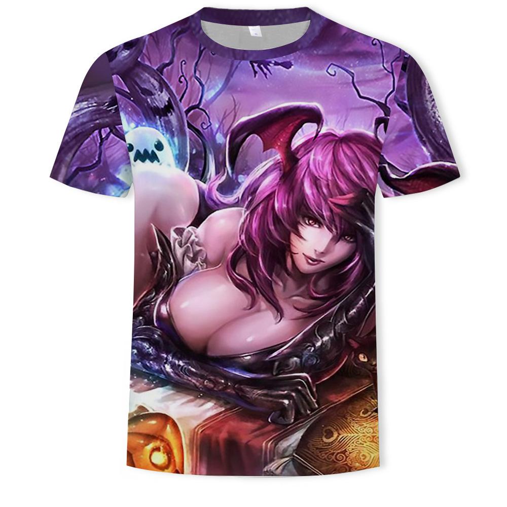 Summer Round Neck T-shirt Men's Game IP Short Sleeve Women Teenager Clothes Quick-drying Top