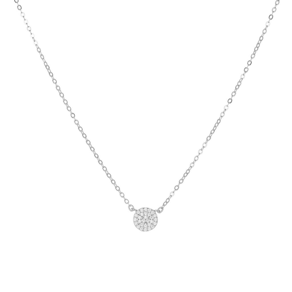 S925 Sterlingsilber Sternenhimmel Runder Anhänger Halskette - Französische Romantische Luxus Schlüsselbein Kette