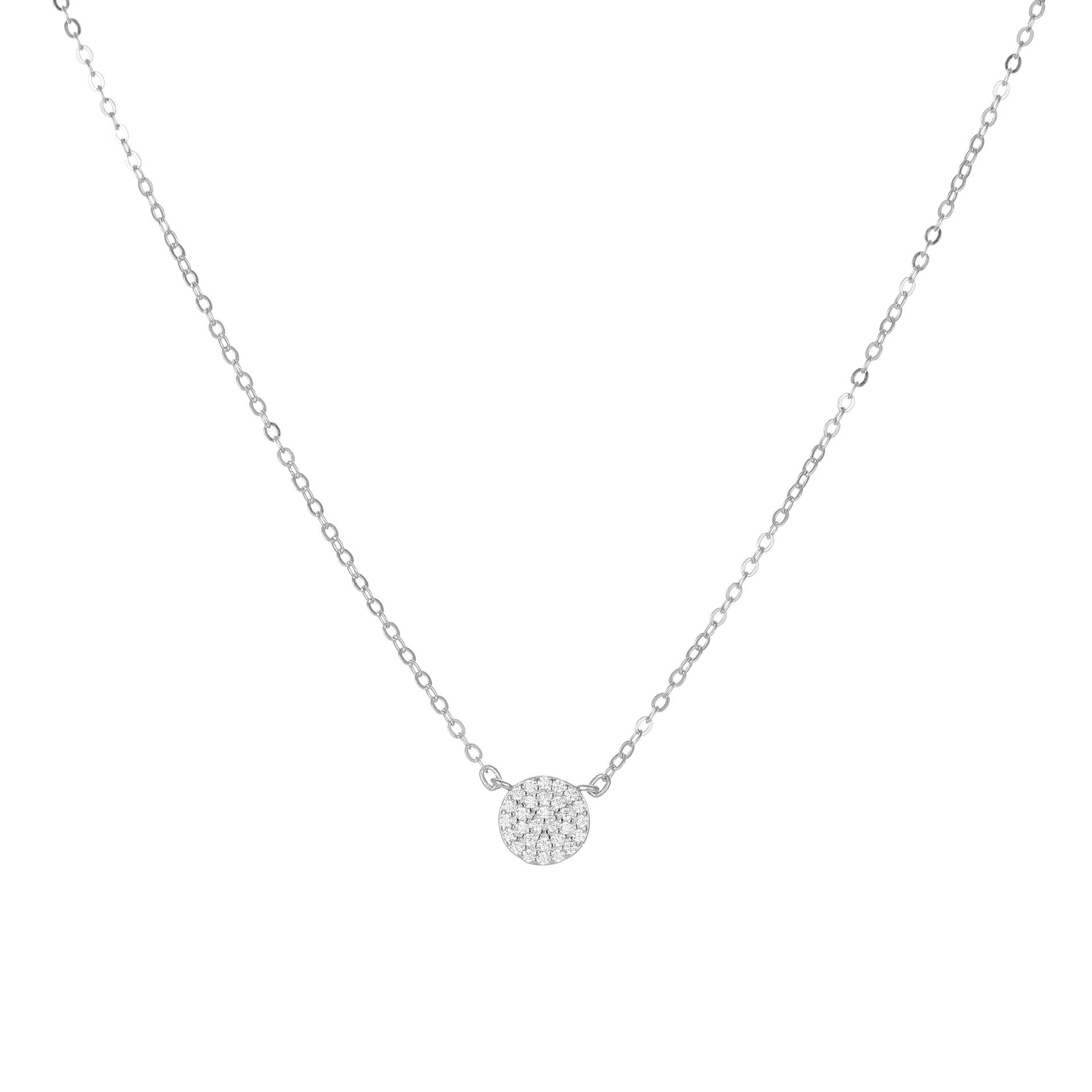 S925 Sterling Silver Starry Sky Round Pendant Necklace - French Romantic Luxury Clavicle Chain 925 Silver