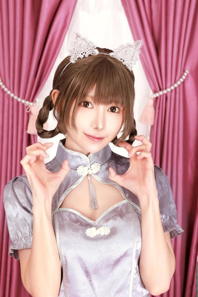 Macaron Cat Cosplay Gray China Gray [Clear Stone] Women's