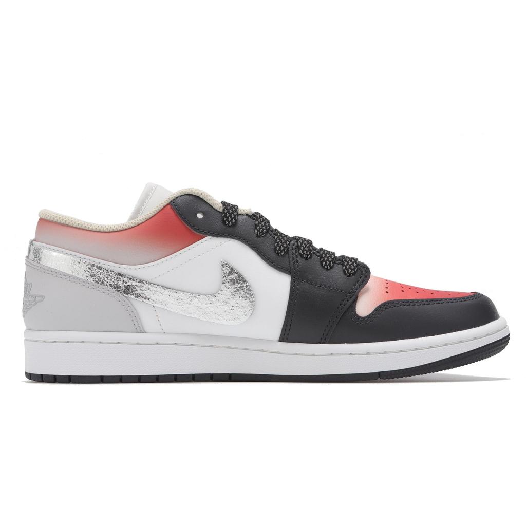 Jordan Air Jordan 1 Abrasion Resistant Low Top Vintage Basketball Shoes Unisex Black Red 553558-153(Teamfour-)