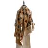 Scarf women's imitation cashmere double-sided warm shawl multi-colored love scarf high-end sense fashion versatile