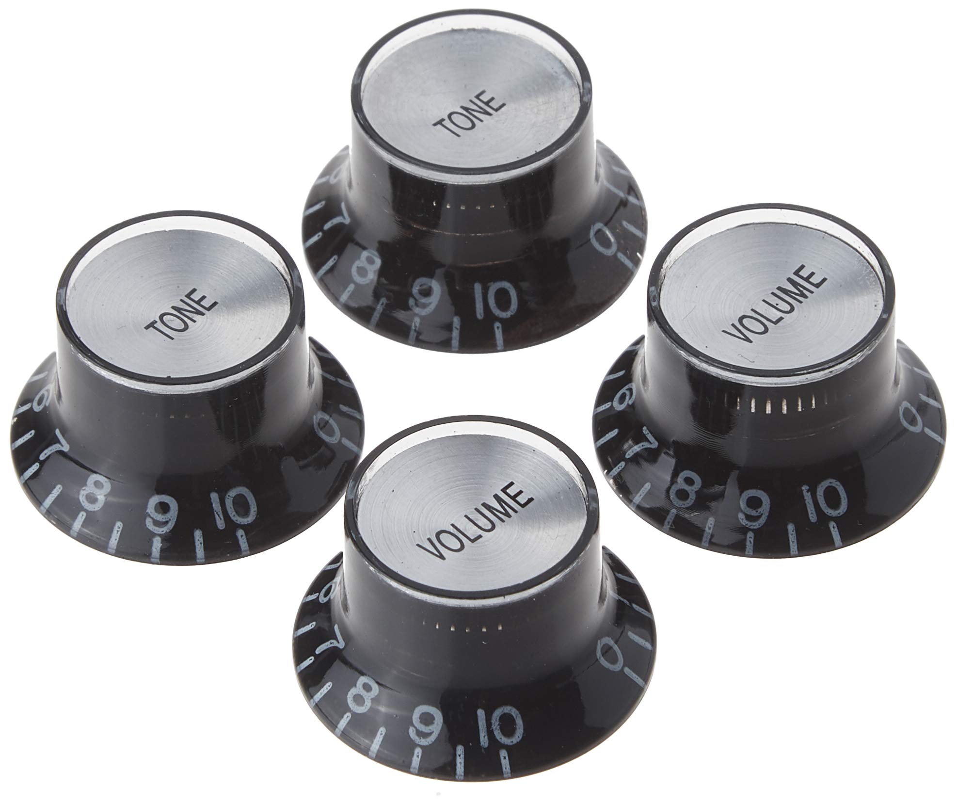 

Ручки Gibson Top Hat Style с черными металлическими вставками PRMK-010 с серебром