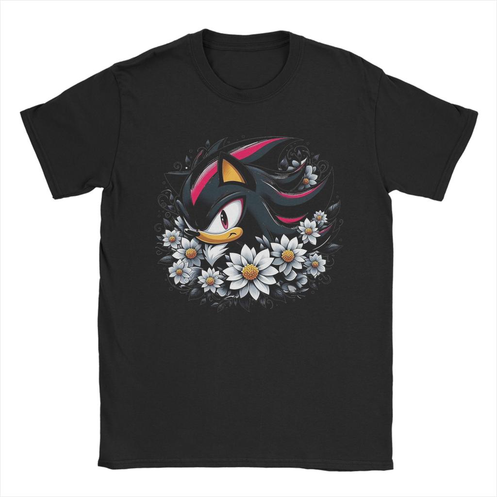 Shadow The Hedgehog T Shirts Men Pure Cotton Humorous TShirt Crew Neck Tee Shirt Short Sleeve Clothing 6XL