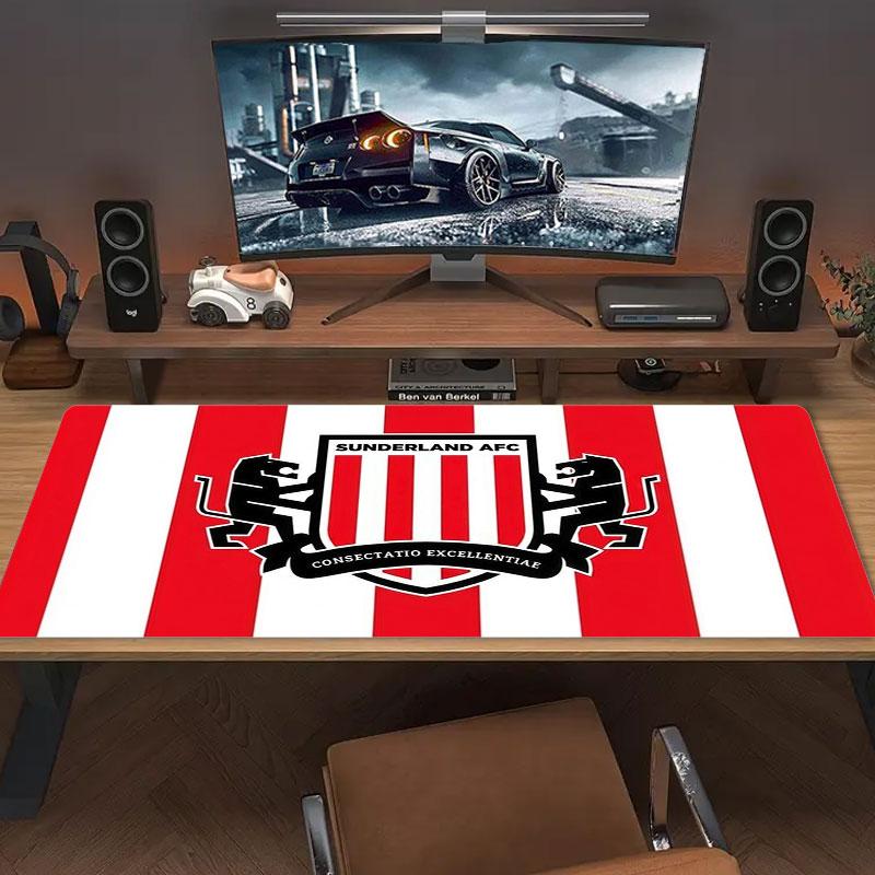 Sunderland Association Football Club Logo Large Size Mouse Pad Large Gaming Table Cushion Non-slip Laptop Tablet Big Mousepad XXL Mat Mini PC Playmat 