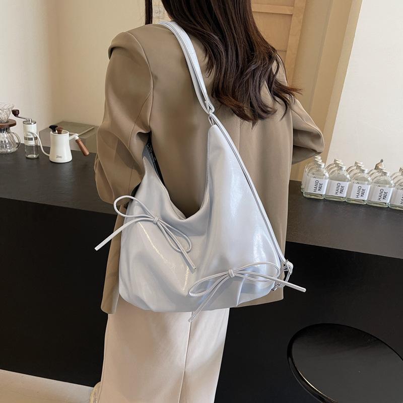

Bow backpack women s 2024 new trendy fashion Korean tote bag casual large capacity shoulder backpack синій