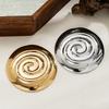 1 Fashionable and Personalized Irregular Spiral Disc Metal Brooch Suitable for Parties and Banquets