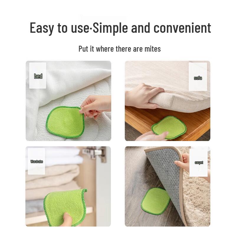 JINYIHOUSE Japanese Plant-Based Anti-Mite Pads (4-Pack)